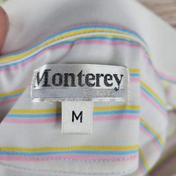 Monterey Club Silk Polo Golf Shirt Medium - Picture 4 of 7